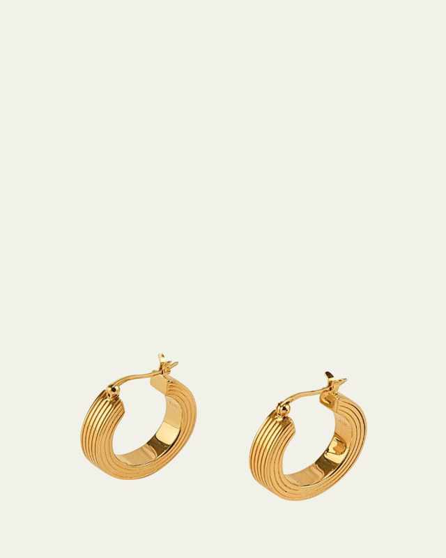 Lina Boxy Round Hoop Earrings